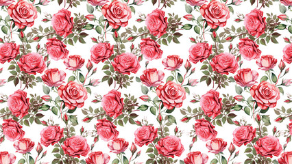 Papier peint photo Magasin de fleurs Motif continu de roses anciennes  © haris