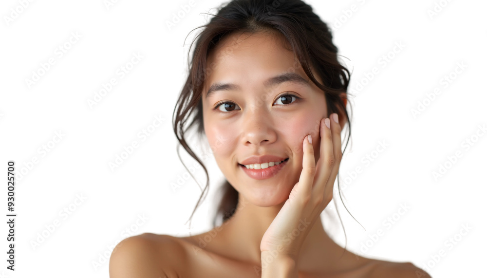 Portrait of a Bhutanese Woman Isolated on Transparent or White Background for Beauty Product Promotion Closeup Shot in Pose Portrait of a Bhutanese Woman Isolated on Transparent or White Background for Beauty Product Promotion Closeup Shot in Pose
