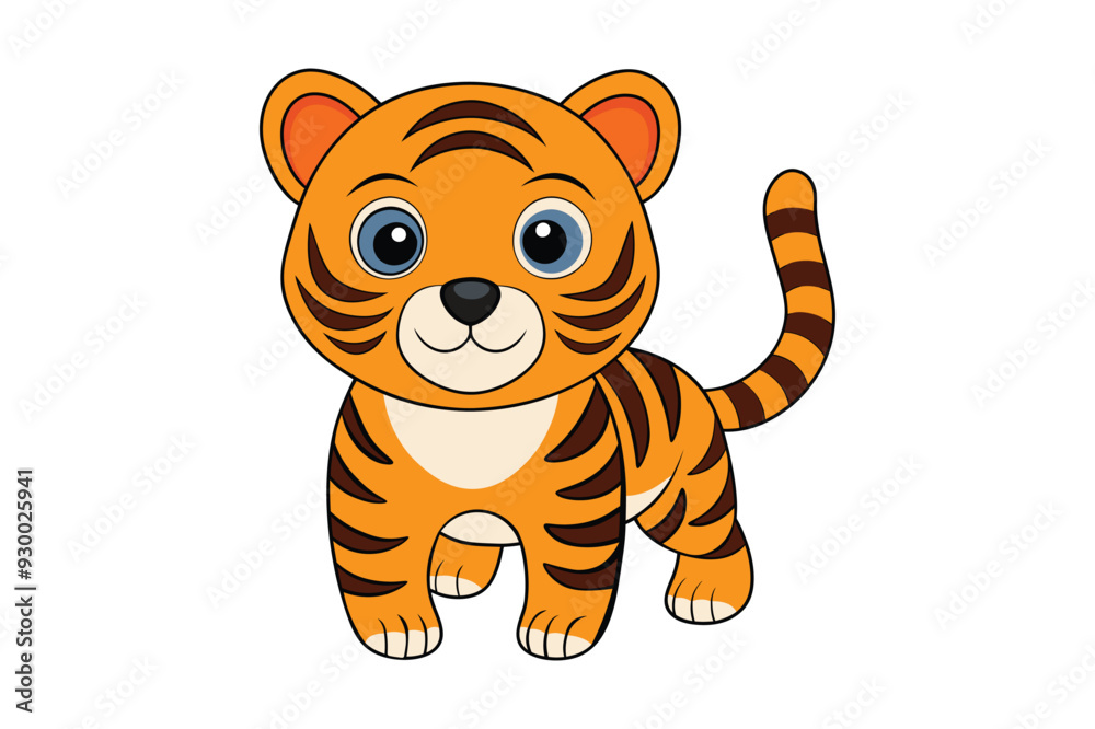 Tiger cartoon vector art illustration Tiger cartoon vector art illustration