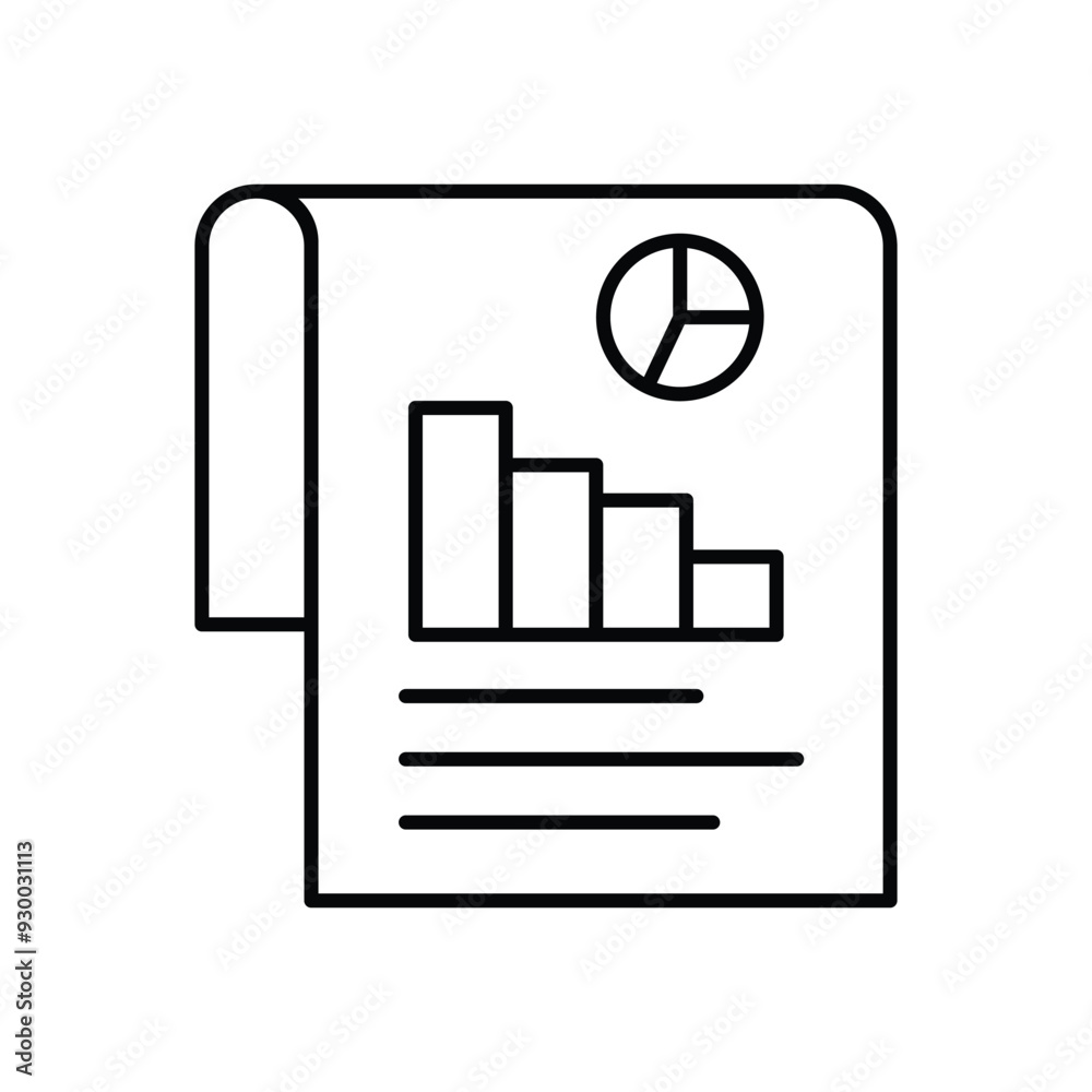 Data Reporting icon vector stock illustration Data Reporting icon vector stock illustration