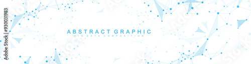 Global network connection banner design template. Header social network communication in the global business concept. Big data visualization. Internet technology