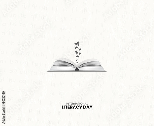 International Literacy Day, Literacy Day creative concept, Education day. vector illustration.