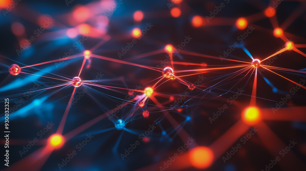 Abstract business connection of lines from nodes It is connected to endless nodes and represents the innovation of communication in the network.
Abstract business connection of lines from nodes It is connected to endless nodes and represents the innovation of communication in the network.