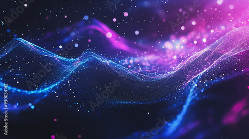 Wallpaper Mural Abstract digital background electromagnetic wave background Innovation digital wave, information technology background and luxury background with golden line decoration and curve light effect Torontodigital.ca