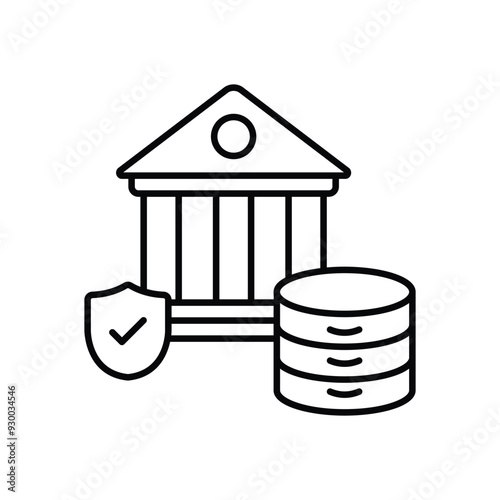 Data Governance Framework icon vector stock illustration