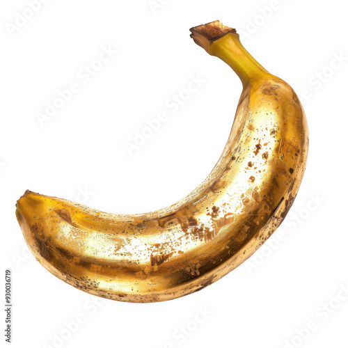 Golden Banana with Textured Surface