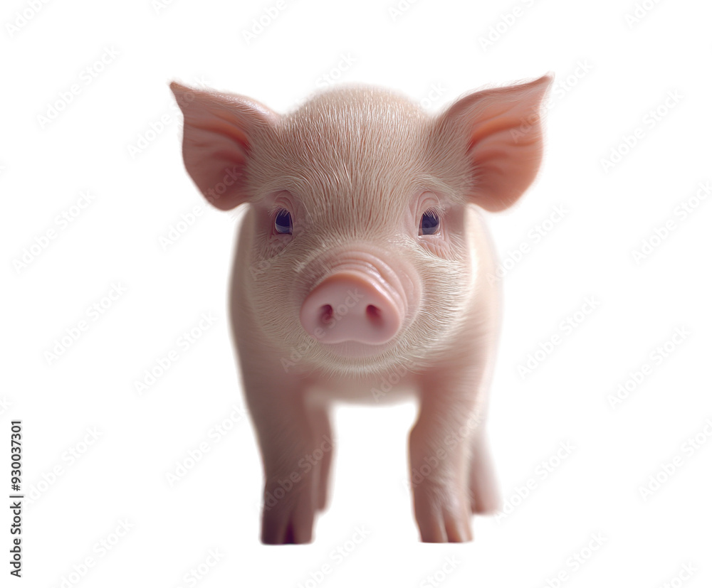 Cute piglet standing isolated on white background. PNG transparent. Cute piglet standing isolated on white background. PNG transparent.