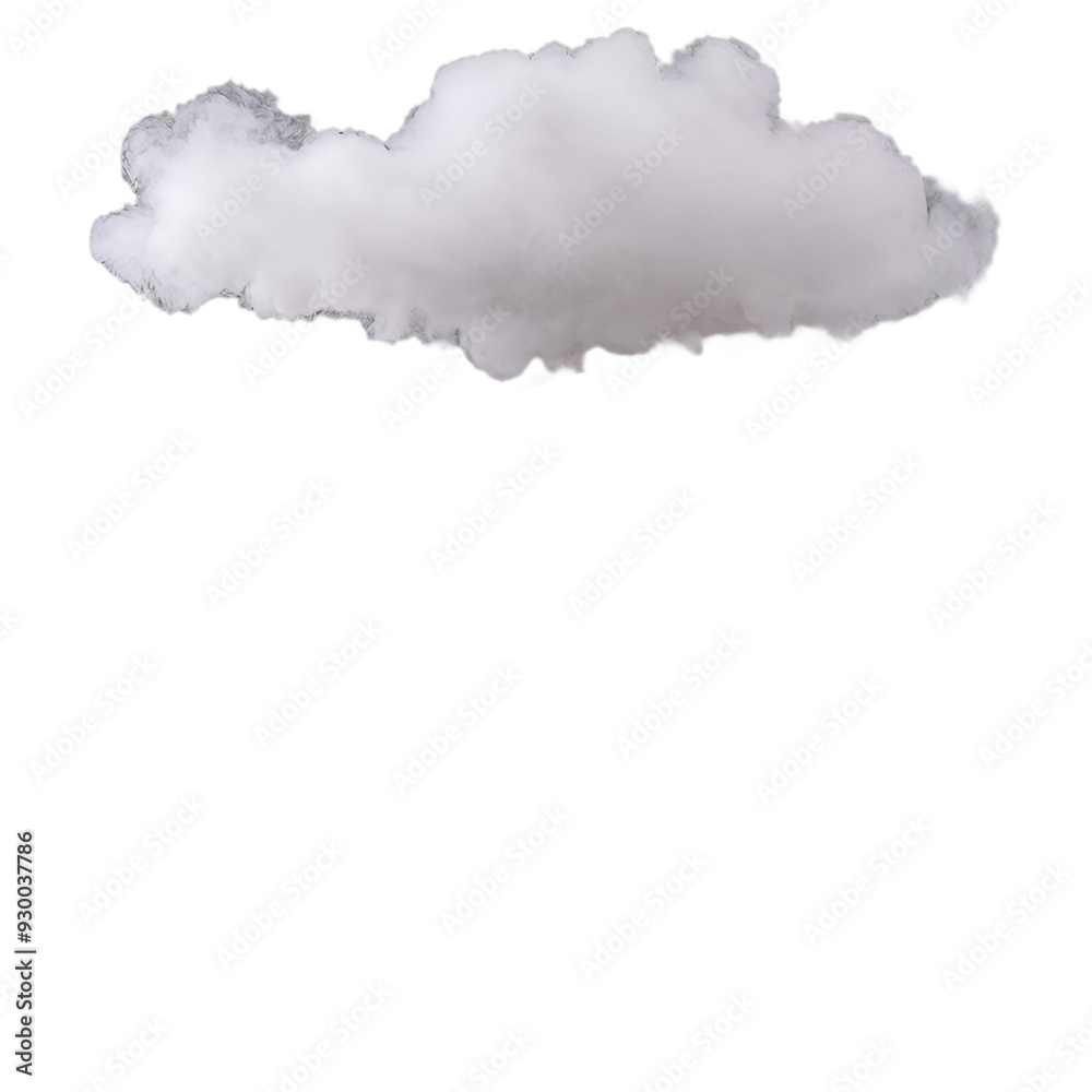 Floating Cloud with Opaque Shape Below Floating Cloud with Opaque Shape Below