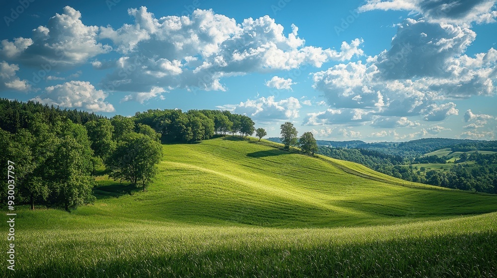 Obraz premium A serene green hill 