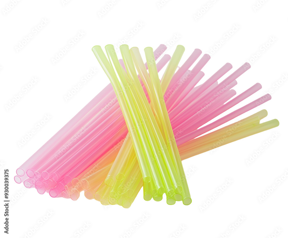 Colorful plastic straws bent isolated on white background. PNG transparent. Colorful plastic straws bent isolated on white background. PNG transparent.
