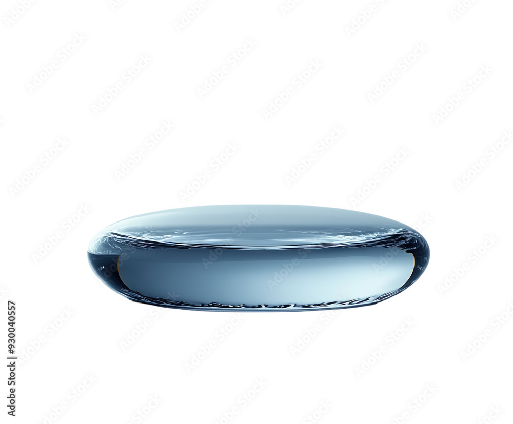Single water droplet with reflections isolated on white background. PNG transparent. Single water droplet with reflections isolated on white background. PNG transparent.