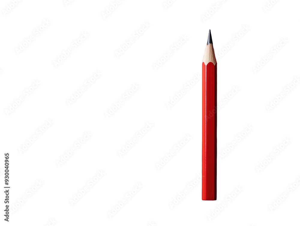 Red pencil on a matching red background.. PNG transparent. Red pencil on a matching red background.. PNG transparent.