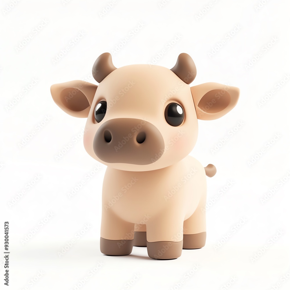Cute cartoon cow character with big eyes and small horns, perfect for children's illustrations and farm-themed designs. Cute cartoon cow character with big eyes and small horns, perfect for children's illustrations and farm-themed designs.