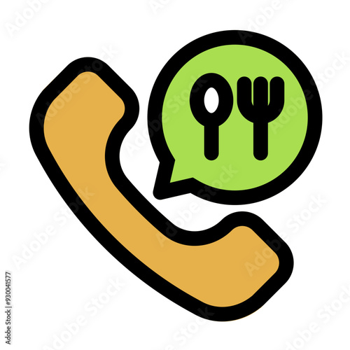 Food Order Icon in Flat Style Suitable for Web, Apps, Presentation, or Printable Meanings