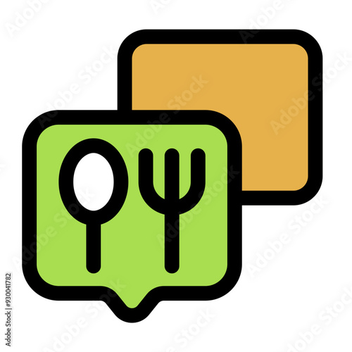 Food Order Icon in Flat Style Suitable for Web, Apps, Presentation, or Printable Meanings