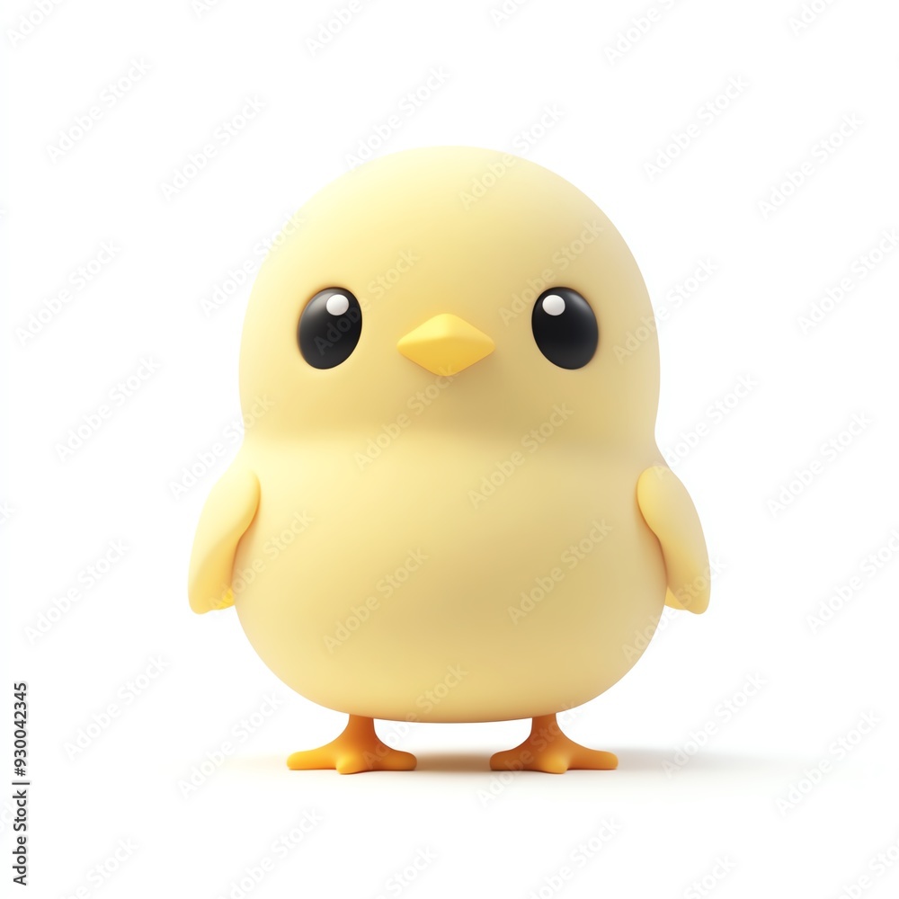 Cute yellow chick with big eyes, perfect for children's illustrations and playful designs. Ideal for spring and Easter themes. Cute yellow chick with big eyes, perfect for children's illustrations and playful designs. Ideal for spring and Easter themes.
