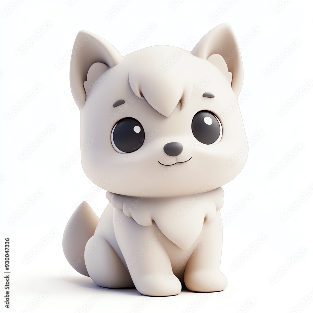 Cute cartoon puppy with large expressive eyes, designed in a minimalistic style, perfect for children's illustrations and art. Cute cartoon puppy with large expressive eyes, designed in a minimalistic style, perfect for children's illustrations and art.