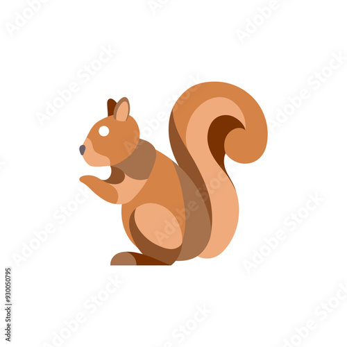 A brown squirrel with a bushy tail.