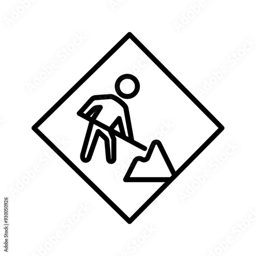 Construction Sign Vector Icon