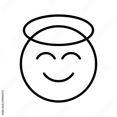 Smiling Face with Halo Vector Icon