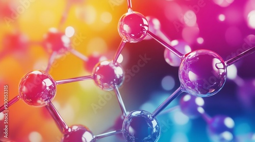 Fototapeta Naklejka Na Ścianę i Meble -  Dopamine. The dopamine molecule matches color