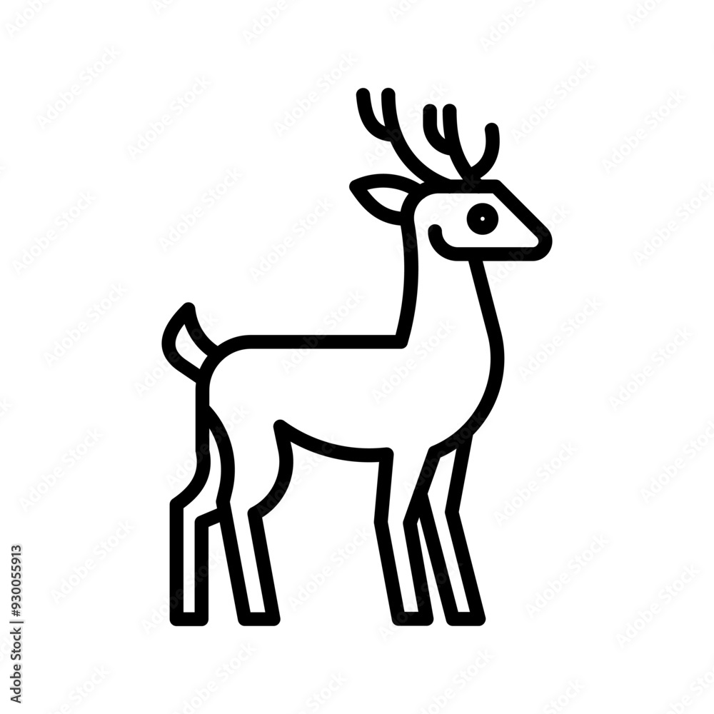 Reindeer Vector Icon