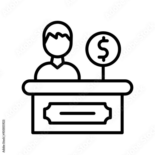 Cashier Vector Icon