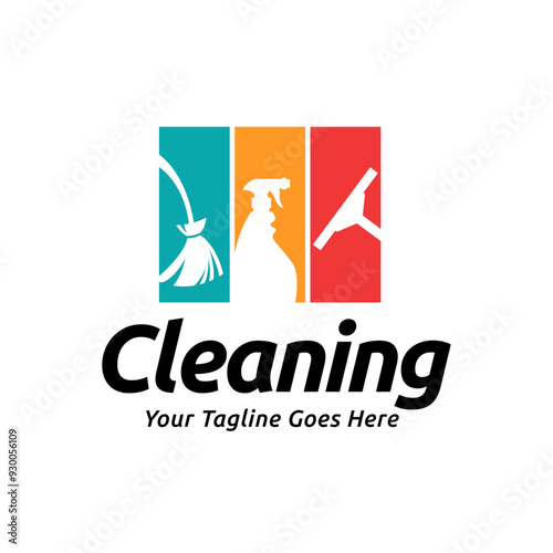 House cleaning service logo design. House cleaning products vector design.