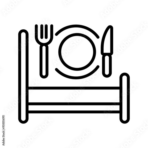Breakfast in Bed Vector Icon