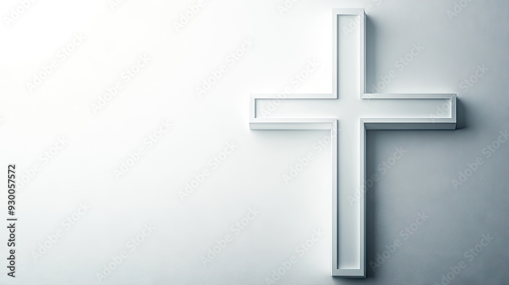 A modern cross design on a plain white background, leaving plenty of room for copy. A modern cross design on a plain white background, leaving plenty of room for copy.
