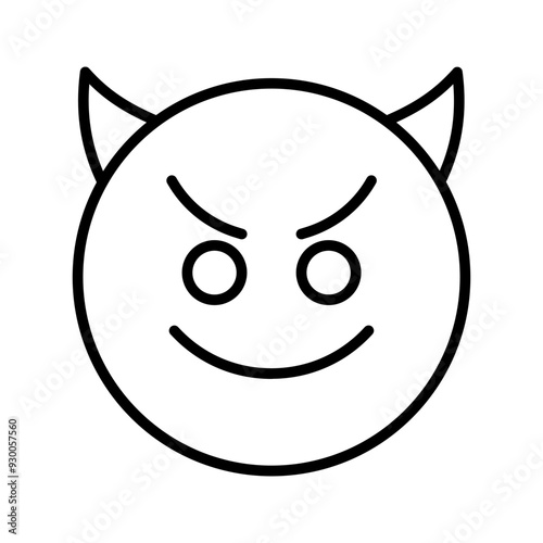 Smiling Face with Horns Vector Icon
