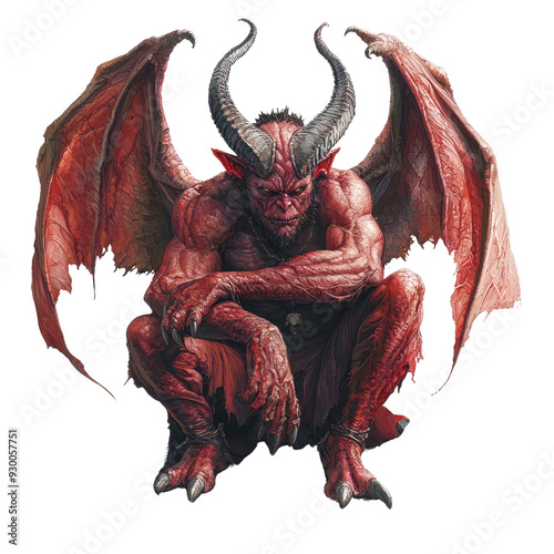 demon clip art isolated on white background