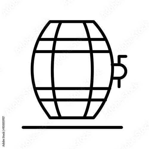 Wine Barrel Rack Vector Icon