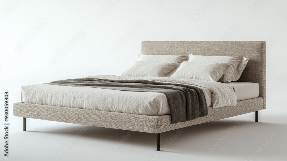 Fototapeta premium A Nordic-style bed
