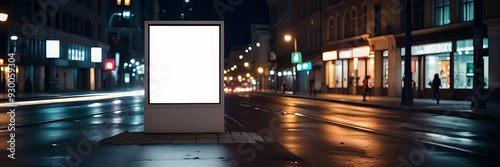 Advertising mock up blank billboard. opy space for public information board billboard blank for outdoor advertising poster photo