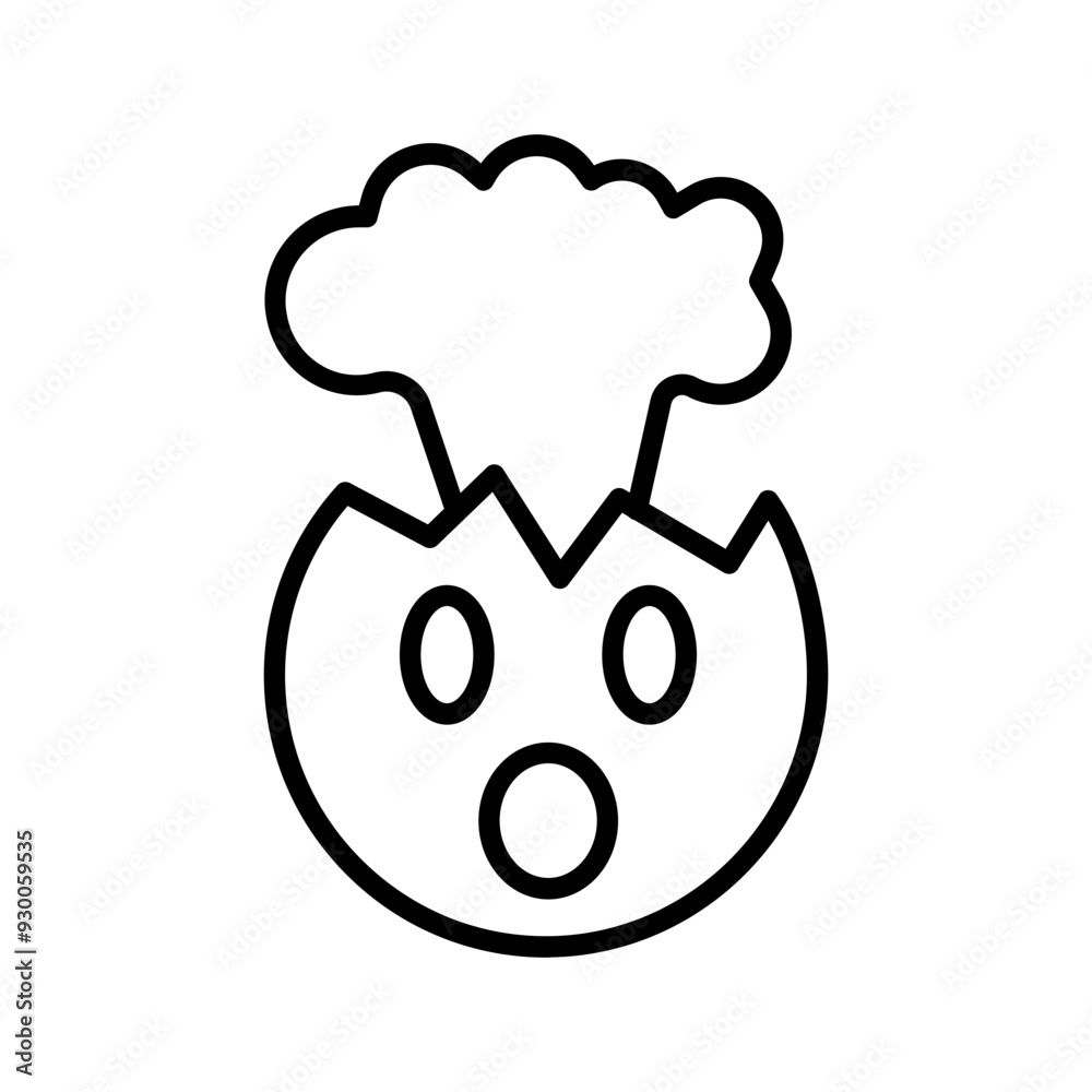 Obraz premium Exploding Head Vector Icon