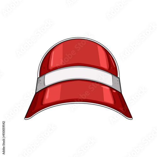 brim visor cap cartoon. protection fashion, sports outdoor, golf tennis brim visor cap sign. isolated symbol vector illustration