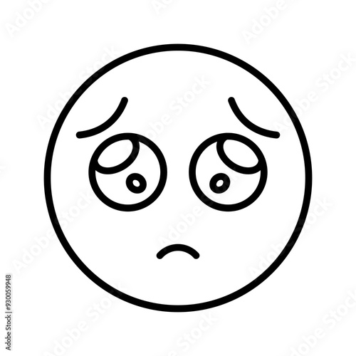 Pleading Face Vector Icon