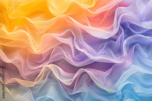 Wallpaper Mural Multilayer pastel background in purple, yellow and blue color. Cover layout material design template. Torontodigital.ca