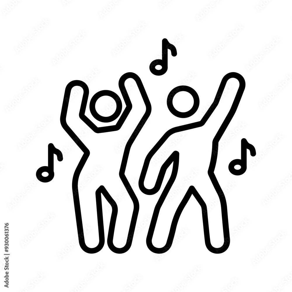Obraz premium Music and Dance Vector Icon