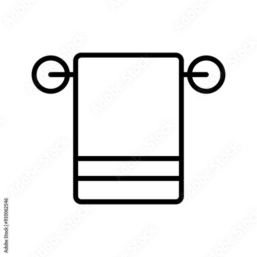 Bath Towels Vector Icon