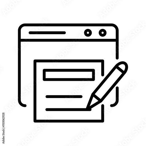 News Blog Vector Icon