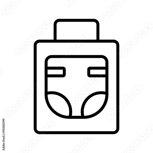 Diaper Bag Vector Icon