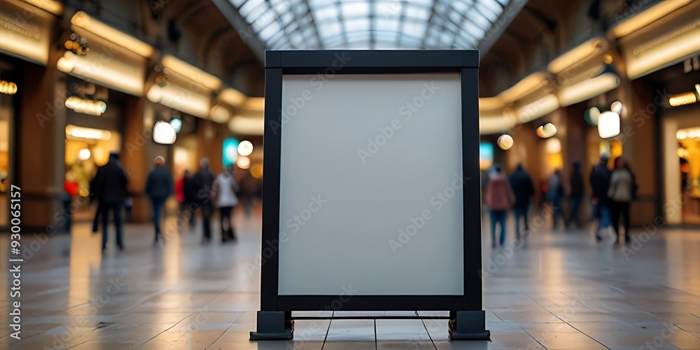 Modern empty blank advertising billboard banner in a city outdoors