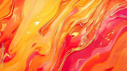 fluid moving animated blobby gradients, flowing orange,red, yellow photo