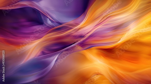 Wallpaper Mural Abstract representation of time's passage, using flowing gradients and soft blurring effects to convey movement and change Torontodigital.ca