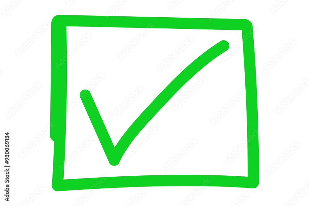 Green check mark icon cut out design element doodle Green check mark icon cut out design element doodle