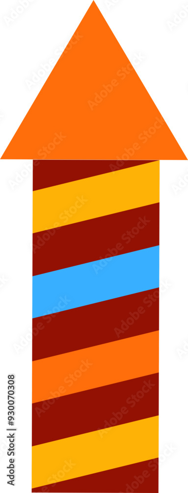 Rocket firework icon. Flat style. Rocket firework icon. Flat style.