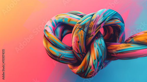 Wallpaper Mural A knot featuring a graffiti-inspired design that adds an urban, edgy feel Torontodigital.ca