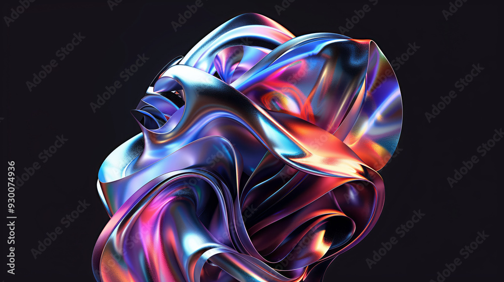 Abstract 3d background in black